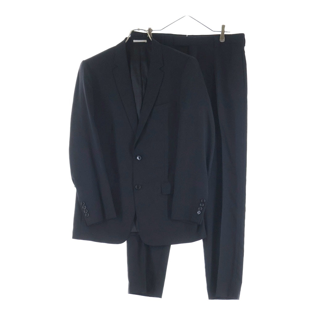 DIOR(ディオール) カシミヤ 2B テーラードジャケット スラックスパンツ セットアップ スーツ ブラック 633C720L4031