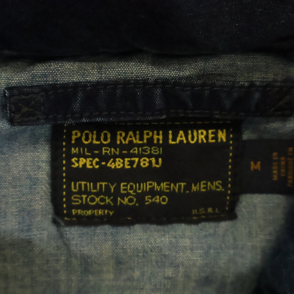 POLO RALPH LAUREN(ポロラルフローレン) M65 ワッペン ミリタリー デニム フィールドジャケット インディゴ