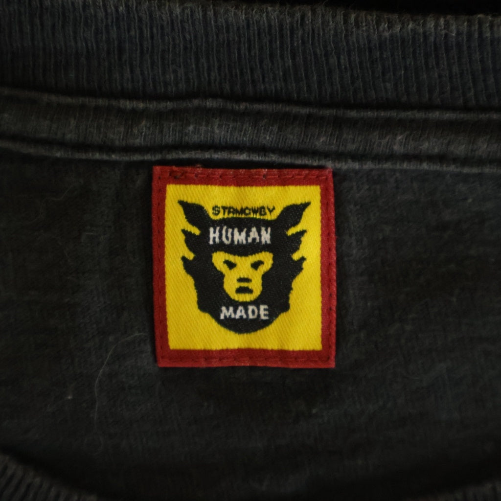 HUMAN MADE(ヒューマンメイド) VERDY VICK ロゴプリント クルーネック 半袖Tシャツ カットソー ブラック