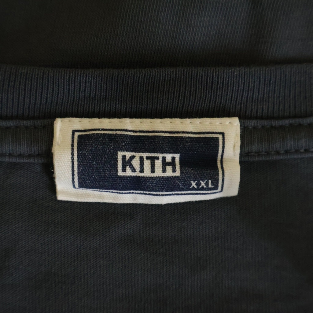 KITH(キス) AUTHORIZED SERVICE TEE フロントロゴ クルーネック 半袖Tシャツ ブラック KH3764