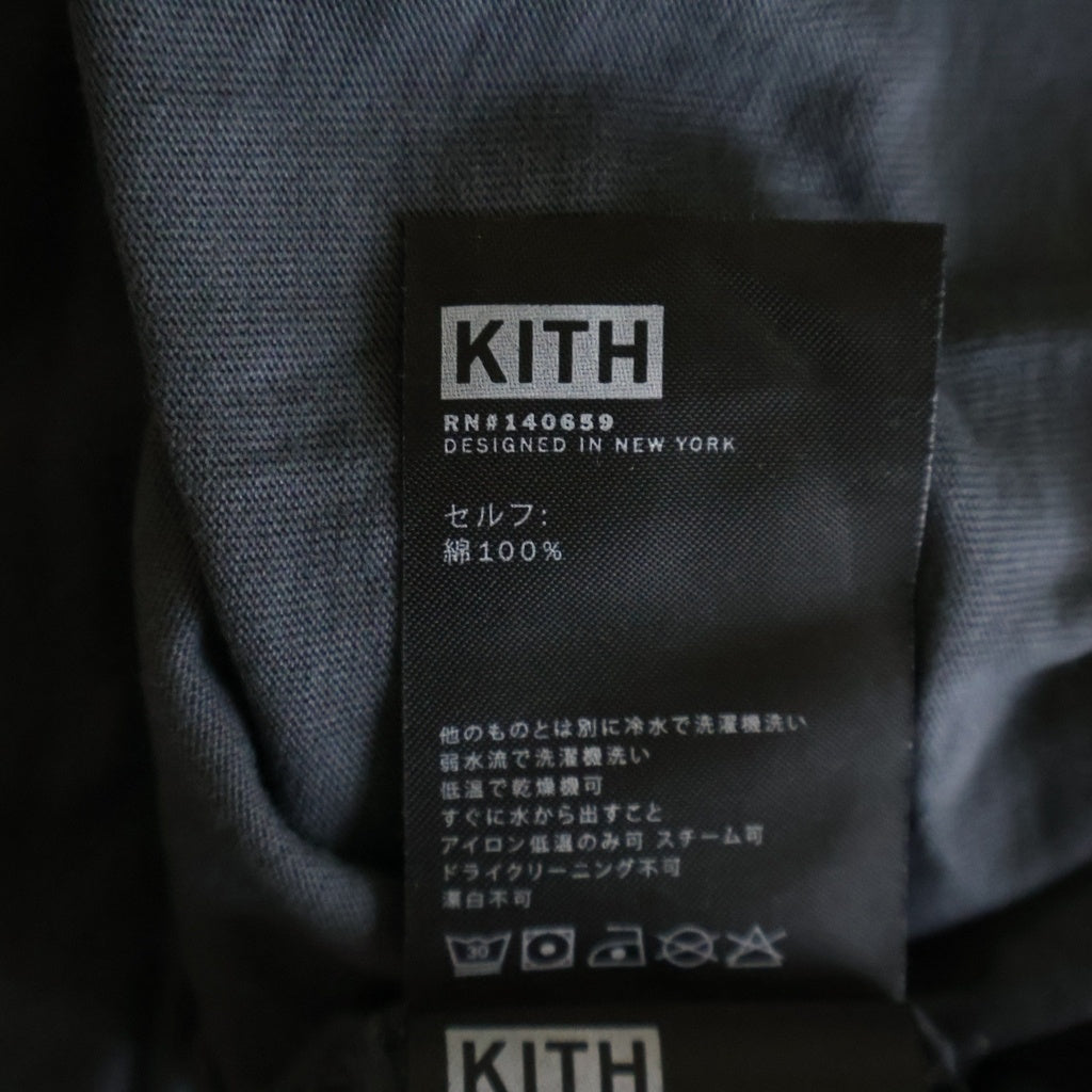 KITH(キス) AUTHORIZED SERVICE TEE フロントロゴ クルーネック 半袖Tシャツ ブラック KH3764