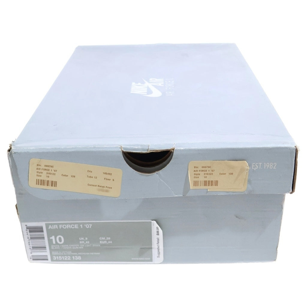 NIKE(ナイキ) AIR FORCE 1 07 315122-138 エアフォース1 ローカットスニーカー ホワイト US10/28cm