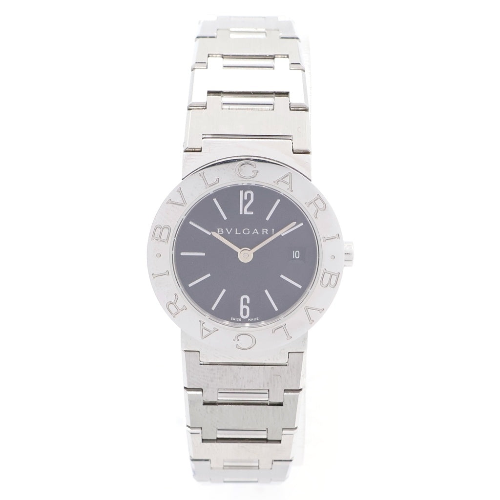 BVLGARI(ブルガリ) ブルガリブルガリ 黒文字盤 不動 SS/QZ D355959 レディース