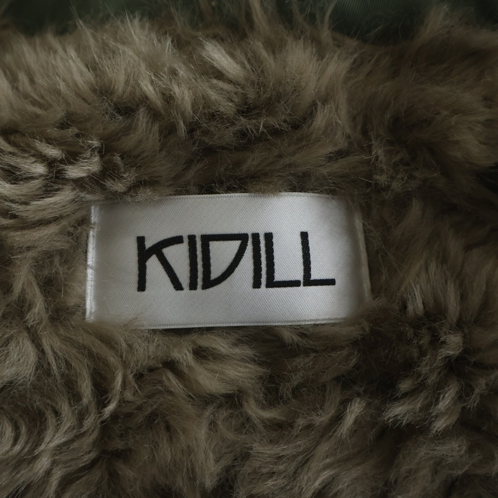 KIDILL(キディル) 20AW MA-1 ボアライナー ジップアップ ブルゾン ジャケット カモフラ クレイジーパターン 切り替え モッズコート ミリタリージャケット KL364