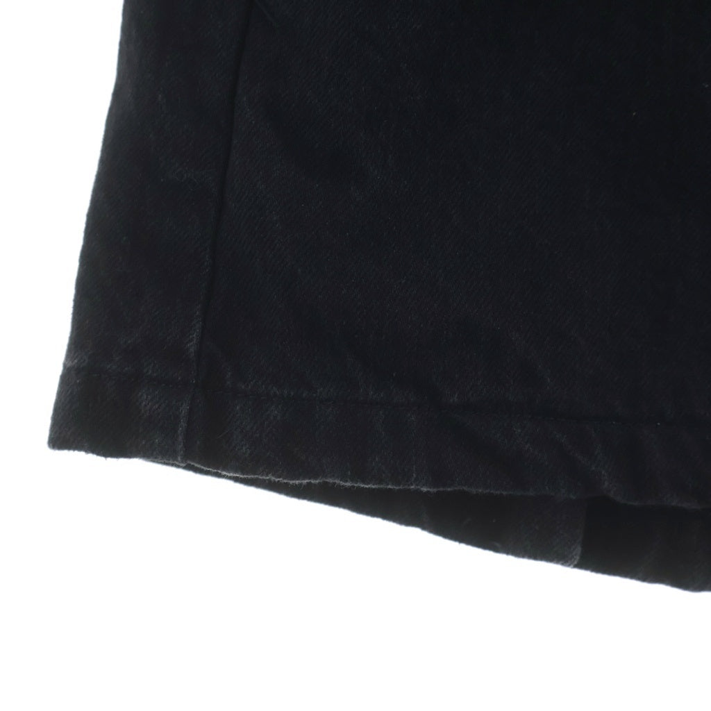 KIDILL(キディル) Hakama Bondage Pants 袴 ワイドサルエルバギーショーツ デニムハーフパンツ ブラック KL381