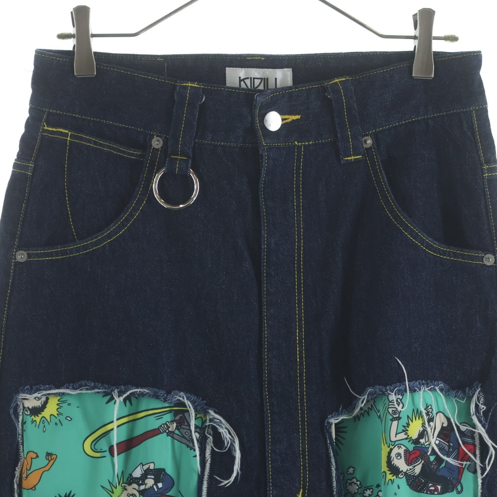 KIDILL(キディル) PUNK CRASH DENIM PANTS パンク クラッシュ デニムパンツ インディゴ KL431