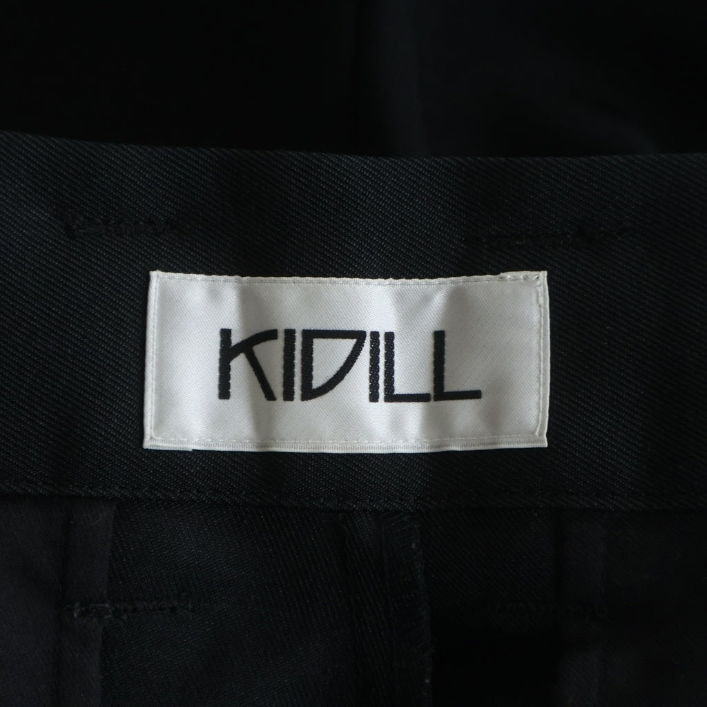 KIDILL(キディル) BONTAGE PANTS ボンテージパンツ スラックス ブラック KL351-B