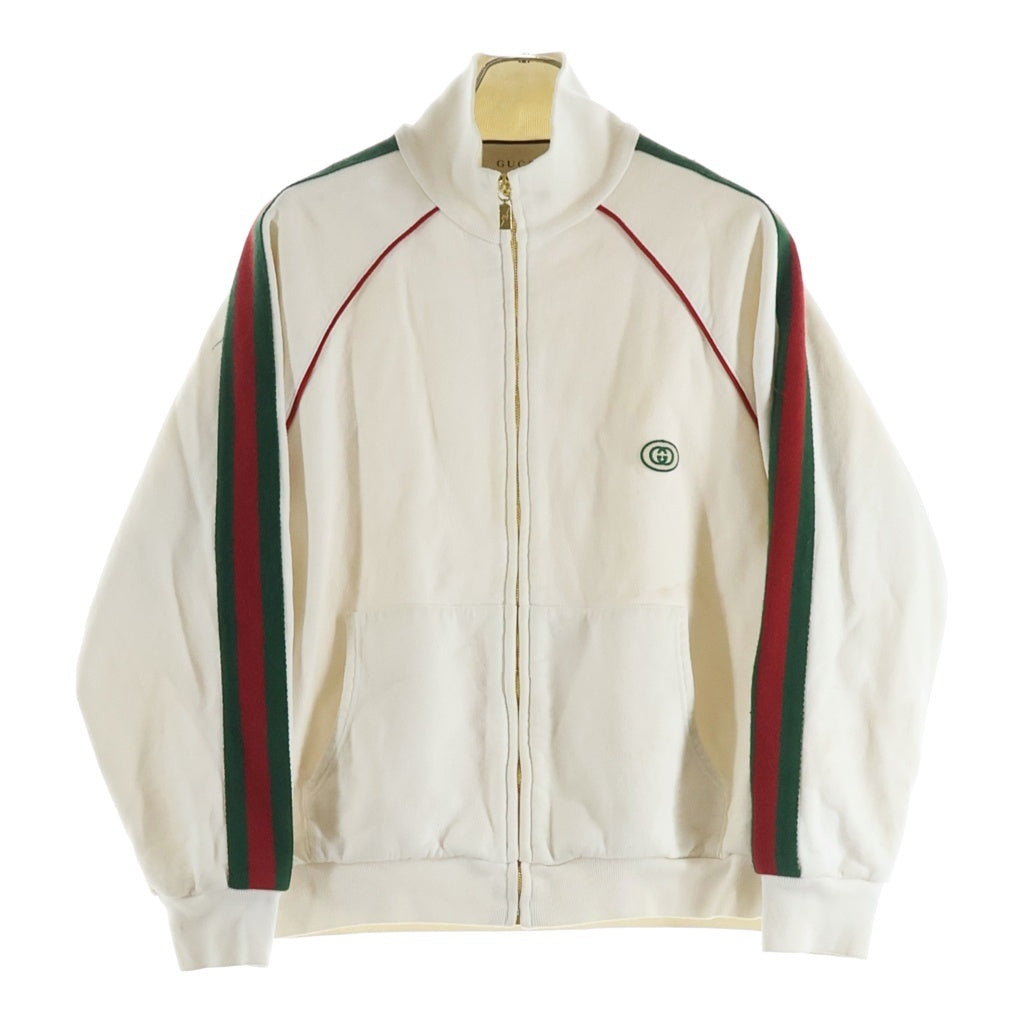 GUCCI(グッチ) シェリーライン ウェブ ジップアップ トラックジャケットホワイト 625405 XJCOE