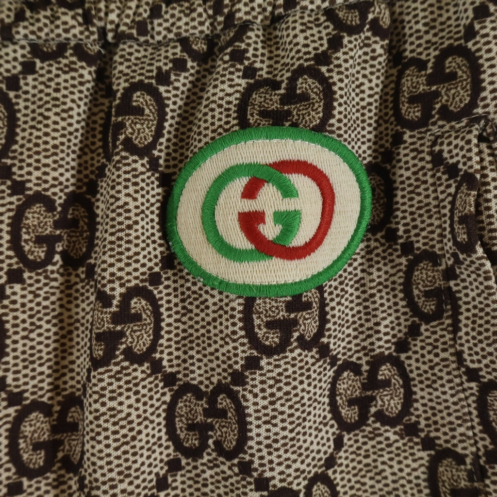 GUCCI(グッチ) GGシェリーライン サイドライン ジョガー トラック ロングパンツ ベージュ 580580 XJBGT
