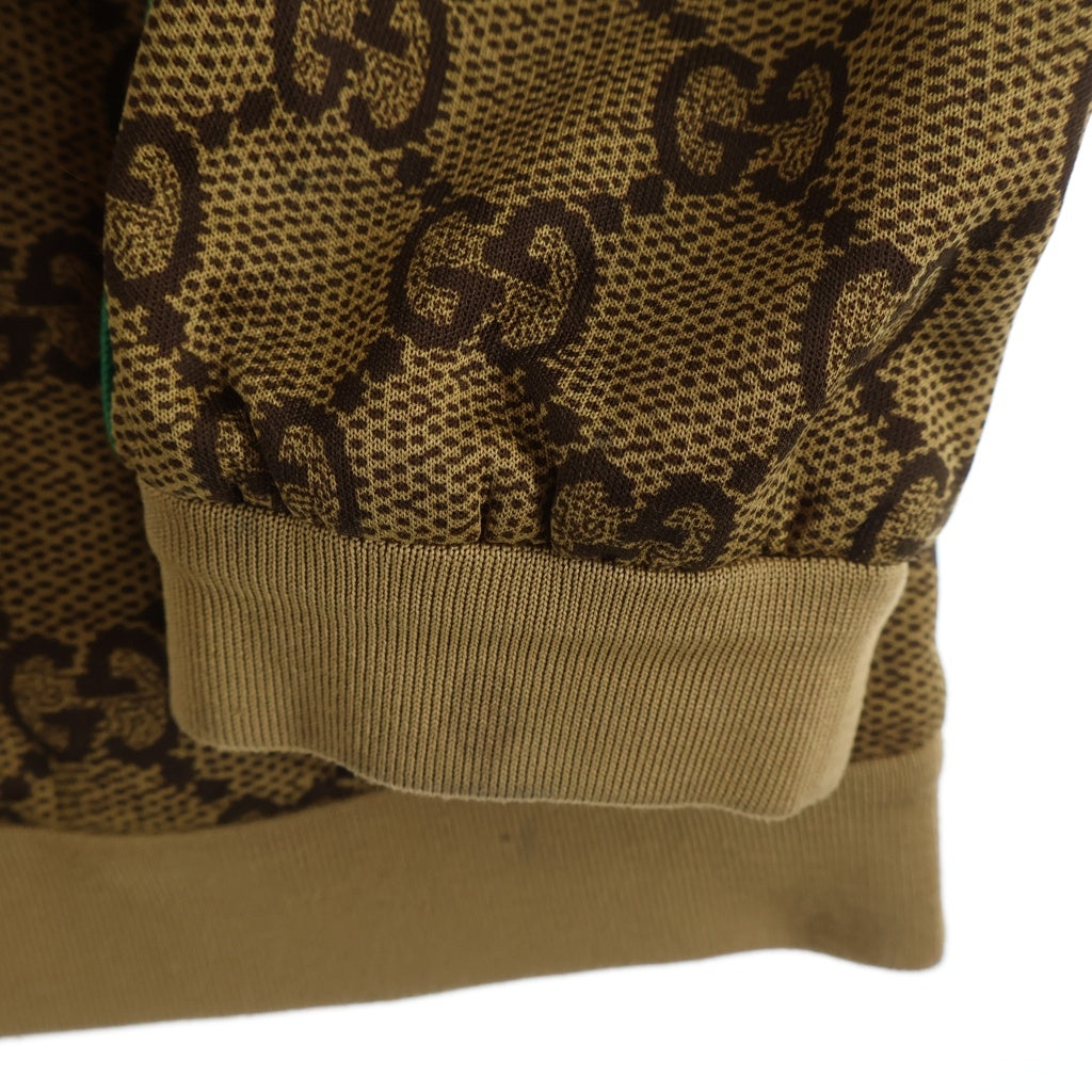 GUCCI(グッチ) 18AW GG Printed Technical Jersey Jacket GGプリントテクニカルジャージー ジップアップ トラックジャケット ブラウン 523488