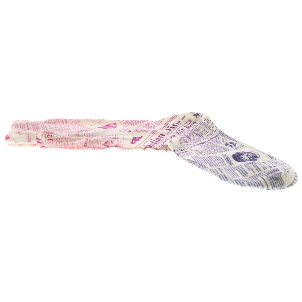 DIOR(ディオール) ×DANIEL ARSHAM NEWSPAPER PRINT COTTON SOCKS ダニエルアーシャム ニュースペーパー プリント コットン ソックス 靴下 ホワイト/ピンク 923MC14AT106