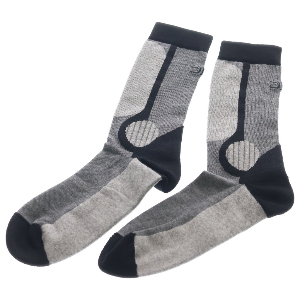 DIOR(ディオール) 19AW ×Sorayama Hajime Chaussette Tech B Socks 空山基 ロゴ刺繍 テック コットン ソックス 靴下 グレー/ブラック 933MC07AT988