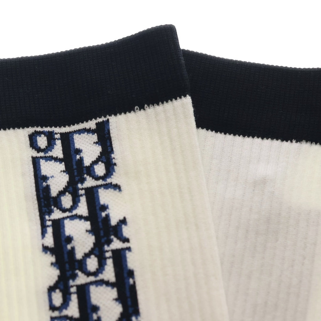 DIOR(ディオール) Side Logo Socks サイドロゴ オブリーク コットン ソックス 靴下 ホワイト 923MC05AT961