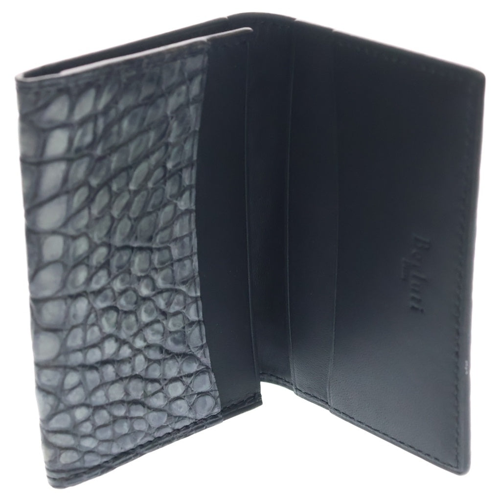 Berluti(ベルルッティ) IMBUIA ALLIGATOR CARD CASE インブイア アリゲーター レザー カードケース パスケース グレー