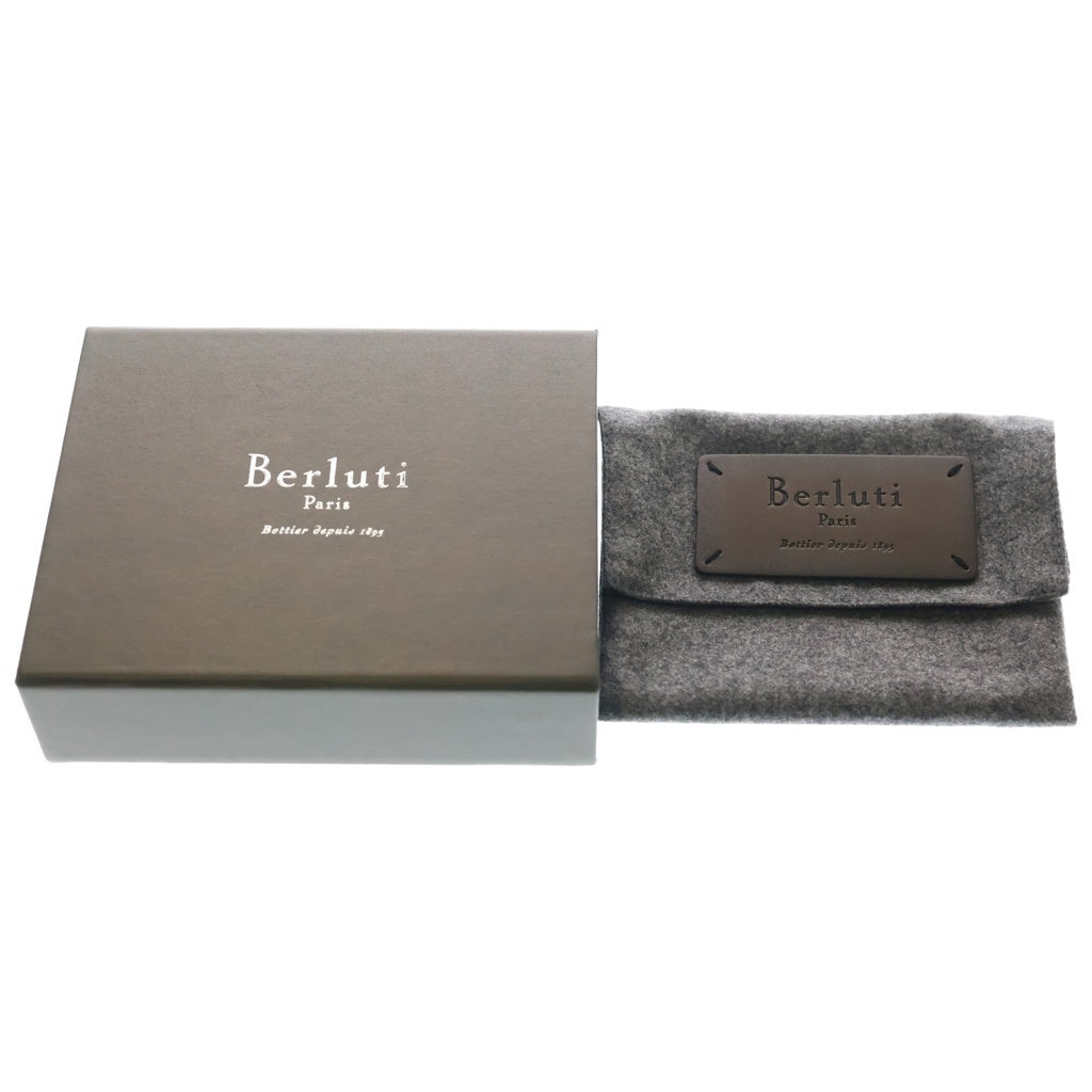 Berluti(ベルルッティ) IMBUIA ALLIGATOR CARD CASE インブイア アリゲーター レザー カードケース パスケース グレー