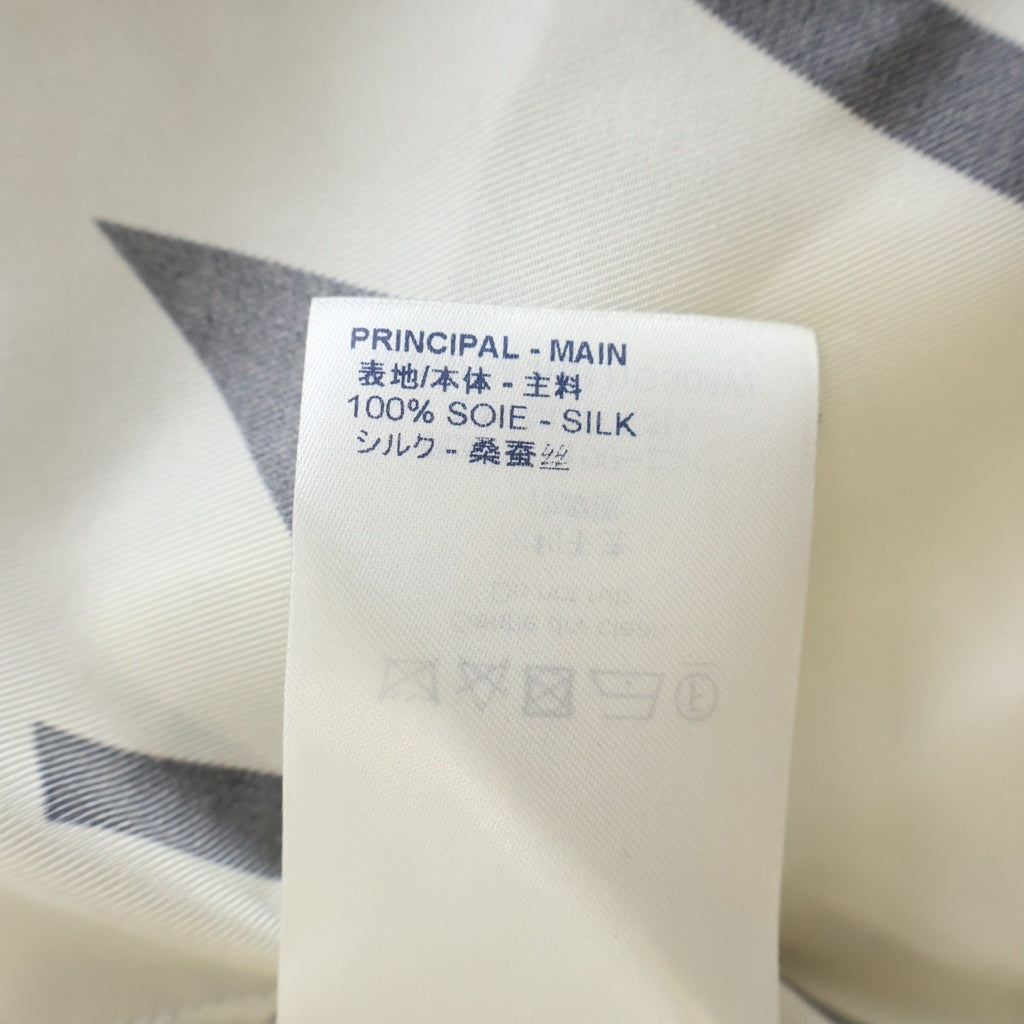 LOUIS VUITTON(ルイヴィトン) 19SS ロゴ 総柄 シルク レギュラーフィット 長袖シャツ ホワイト RM191M JHR HGS08W
