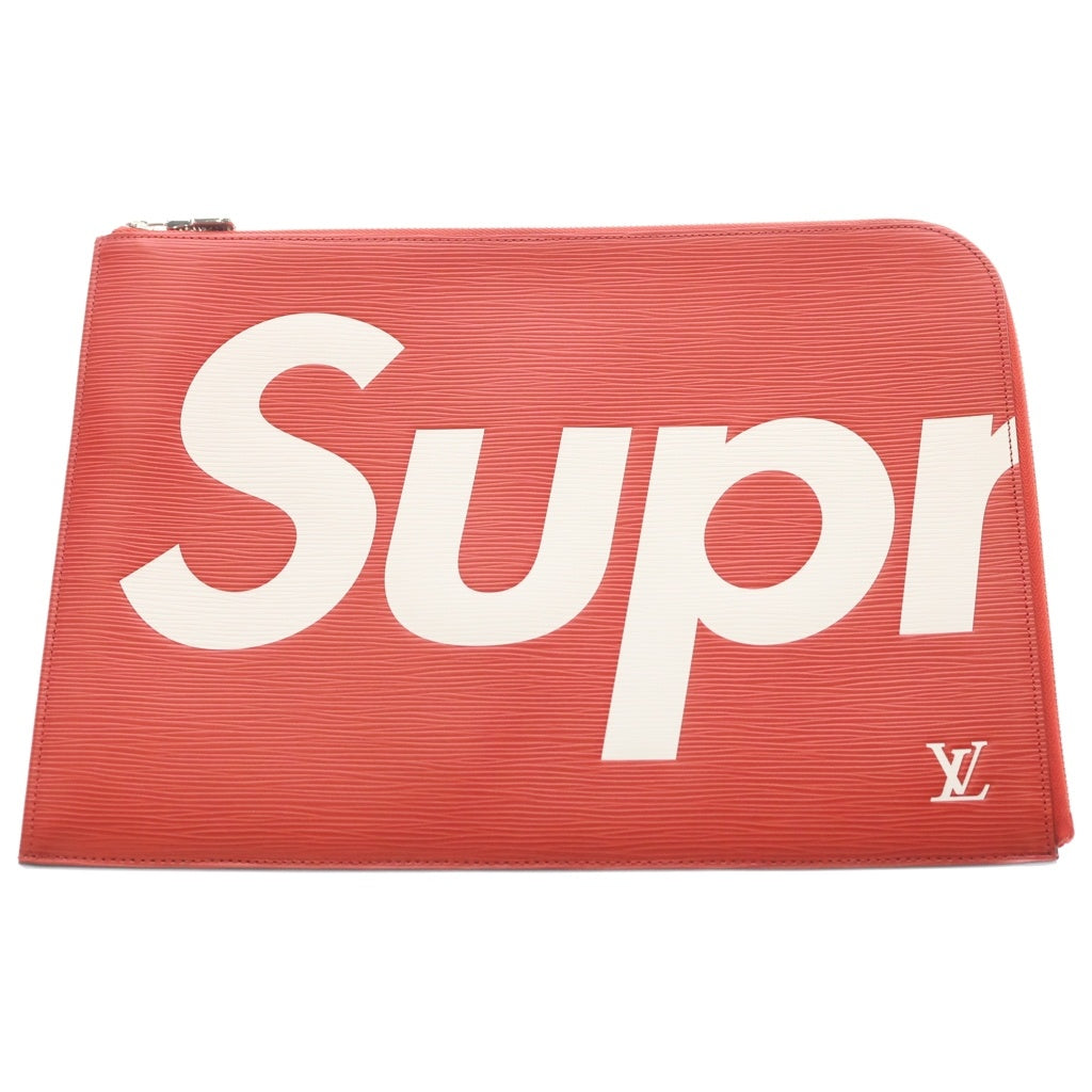 LOUIS VUITTON ルイヴィトン 17AW ×Supreme LV Pochette Jour GM シュプリーム ポシェットジュールGM エピレザー クラッチバッグ セカンドバッグ レッド TN12117 M67722 LOUIS VUITTON(ルイヴィトン) 17AW ×Supreme LV Pochette Jour GM