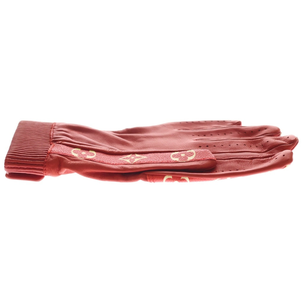 LOUIS VUITTON(ルイヴィトン) 17AW ×Supreme Monogram Leather Gloves シュプリーム モノグラム レザー グローブ 手袋 レッド MP1892