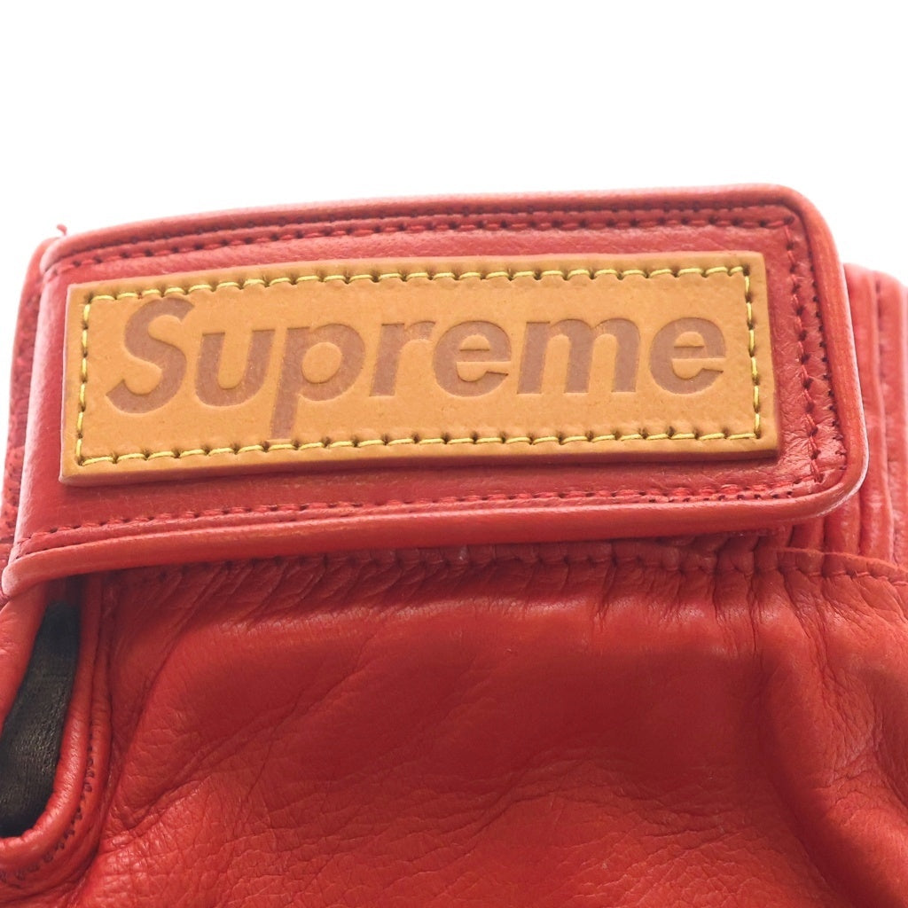 LOUIS VUITTON(ルイヴィトン) 17AW ×Supreme Monogram Leather Gloves シュプリーム モノグラム レザー グローブ 手袋 レッド MP1892