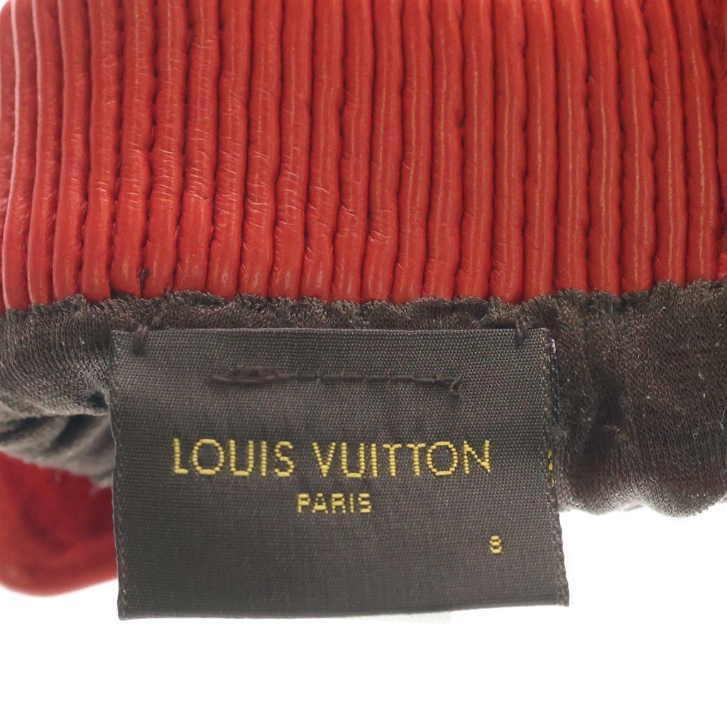 LOUIS VUITTON(ルイヴィトン) 17AW ×Supreme Monogram Leather Gloves シュプリーム モノグラム レザー グローブ 手袋 レッド MP1892