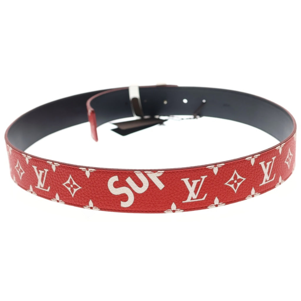 LOUIS VUITTON(ルイヴィトン) 17AW ×Supreme LV Initiales シュプリーム サンチュール LVイニシャル レザー ベルト レッド MP015