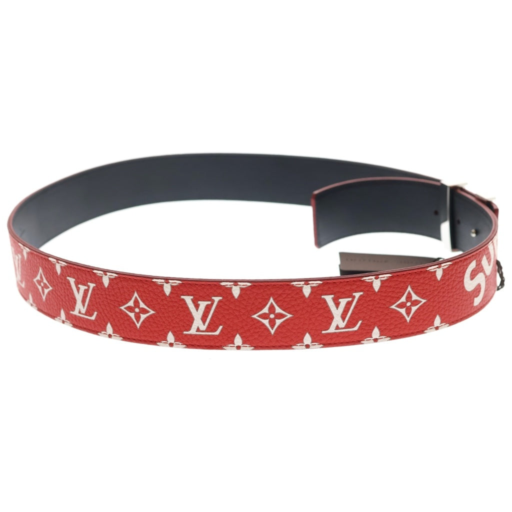 LOUIS VUITTON(ルイヴィトン) 17AW ×Supreme LV Initiales シュプリーム サンチュール LVイニシャル レザー ベルト レッド MP015