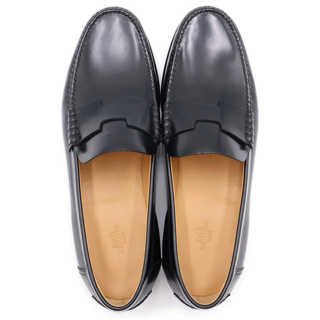 HERMES(エルメス) ケネディ レザー モカシンシューズ ローファー ブラック 151424ZH