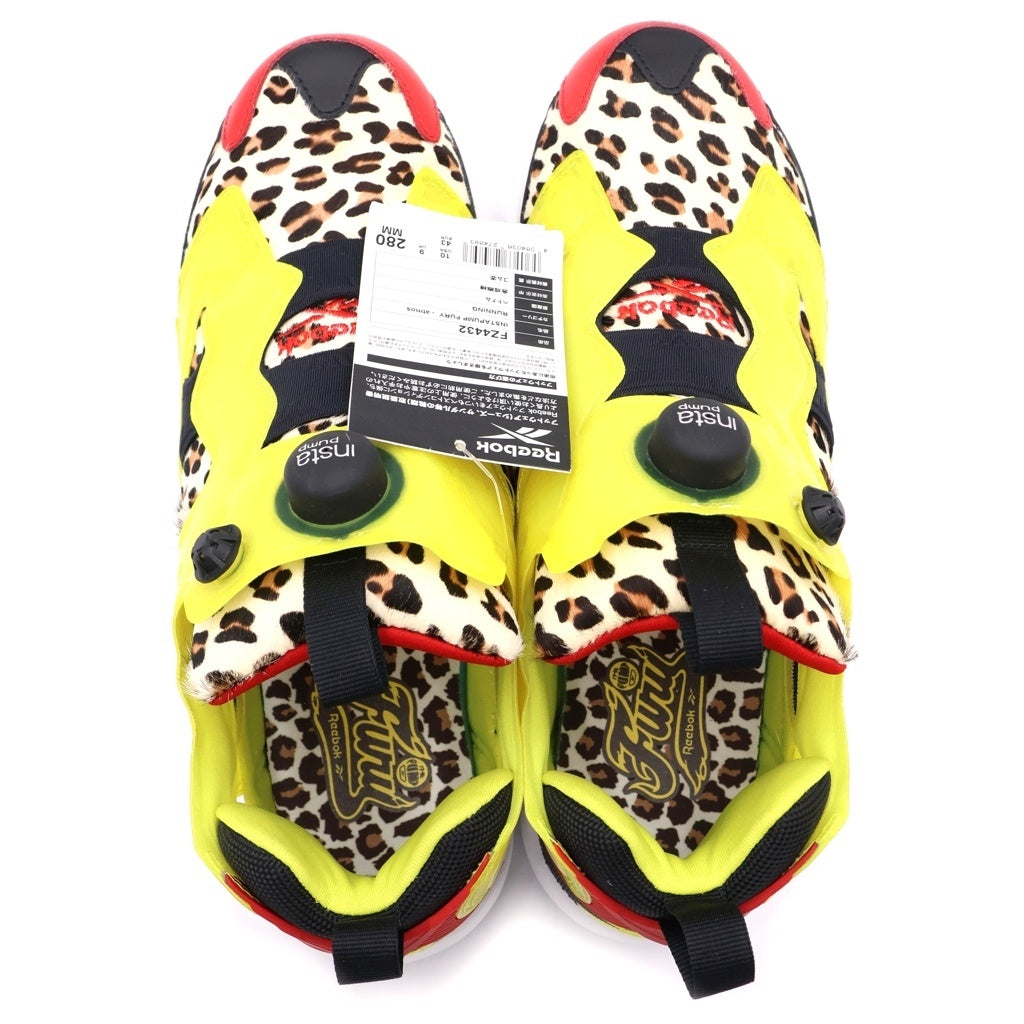 Reebok(リーボック) ×atmos INSTAPUMP FURY CITRON ANIMAL FZ4432 アトモス インスタポンプフューリー シトロン アニマル ハラコ ローカットスニーカー US10/28cm