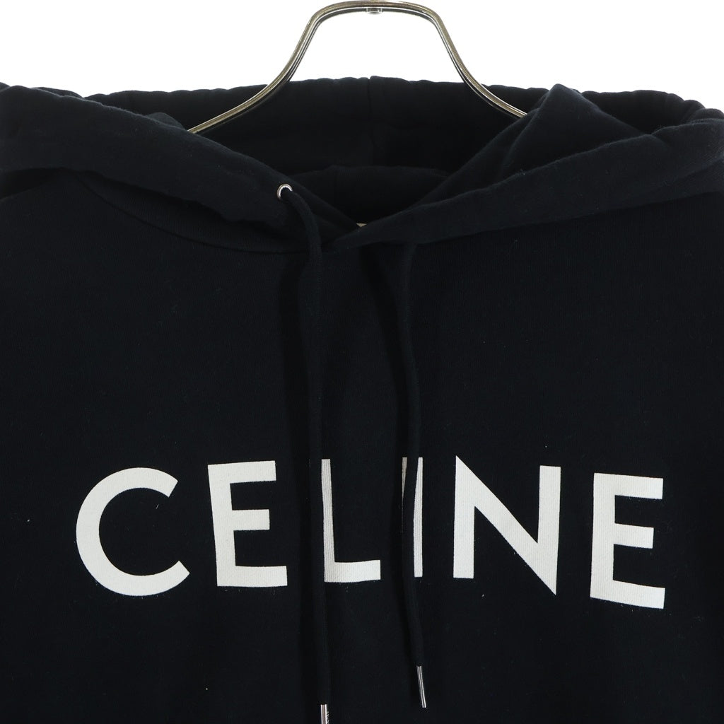 CELINE(セリーヌ) ルーズ フロントロゴプリント プルオーバーパーカー ブラック 2Y321670Q