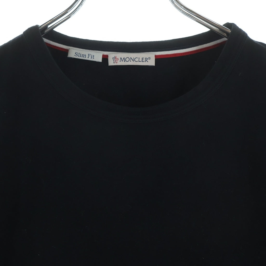 MONCLER(モンクレール) 22SS MAGLIA T-SHIRT ロゴワッペン コットン クルーネック 半袖Tシャツ カットソー ブラック H10918C71600