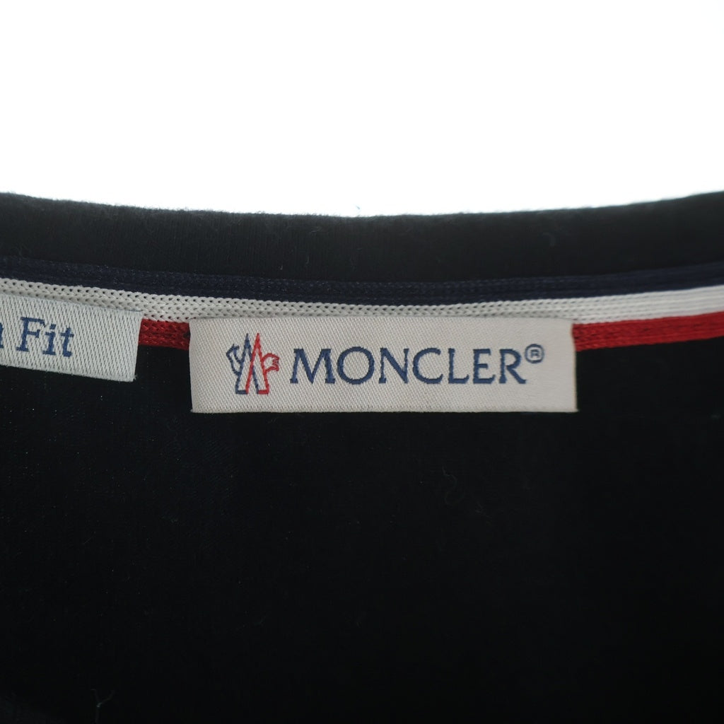 MONCLER(モンクレール) 22SS MAGLIA T-SHIRT ロゴワッペン コットン クルーネック 半袖Tシャツ カットソー ブラック H10918C71600