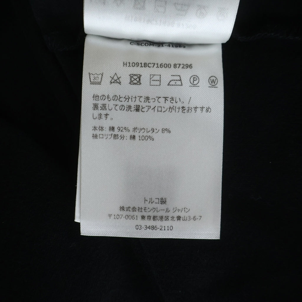 MONCLER(モンクレール) 22SS MAGLIA T-SHIRT ロゴワッペン コットン クルーネック 半袖Tシャツ カットソー ブラック H10918C71600