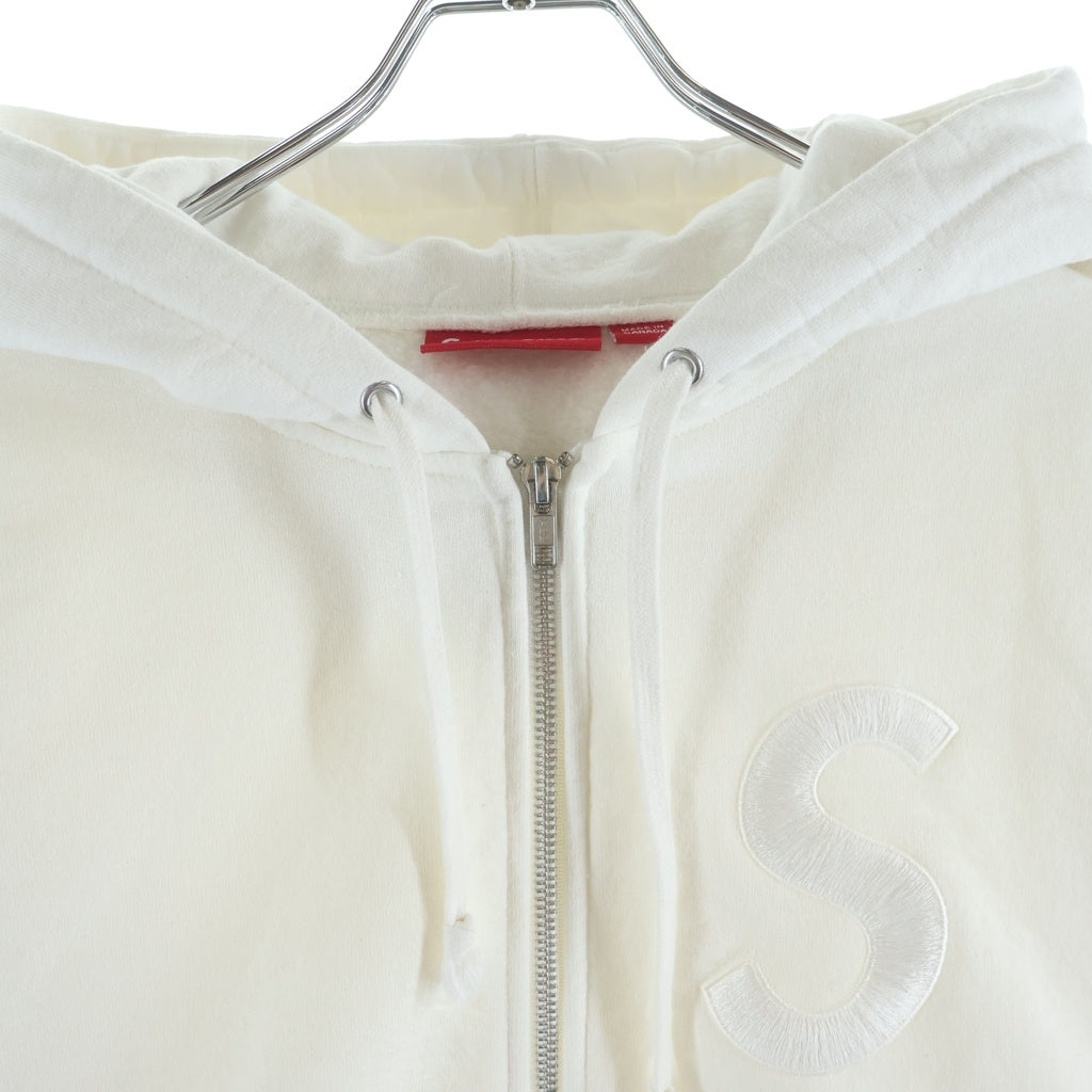 SUPREME(シュプリーム) 25AW S Logo Zip Up Hooded Sweatshirt Sロゴ ジップアップ スウェットパーカー ホワイト
