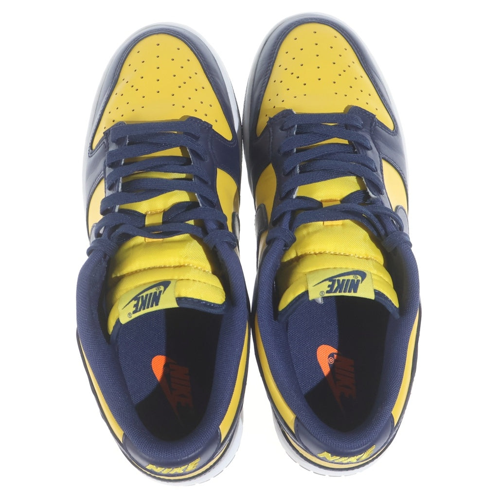 NIKE(ナイキ) DUNK LOW MICHIGAN DD1391-700 ミシガン ダンク ローカットスニーカー イエロー/ネイビー US9.5/27.5cm