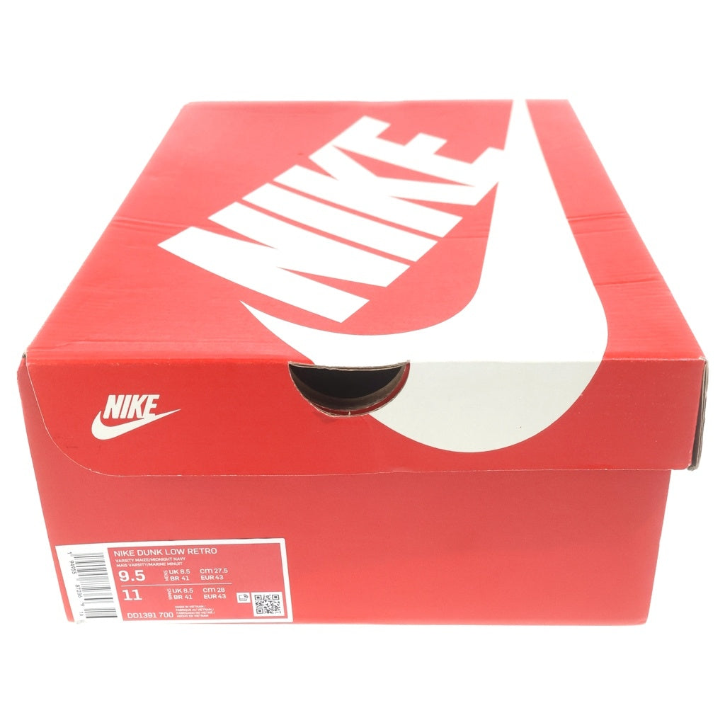 NIKE(ナイキ) DUNK LOW MICHIGAN DD1391-700 ミシガン ダンク ローカットスニーカー イエロー/ネイビー US9.5/27.5cm