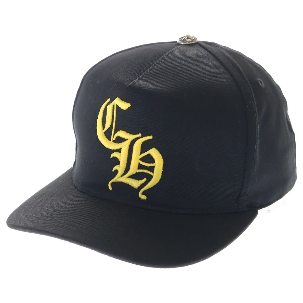 CHROME HEARTS(クロムハーツ) CH HAT CH刺繍ベースボールキャップ ブラック/イエロー