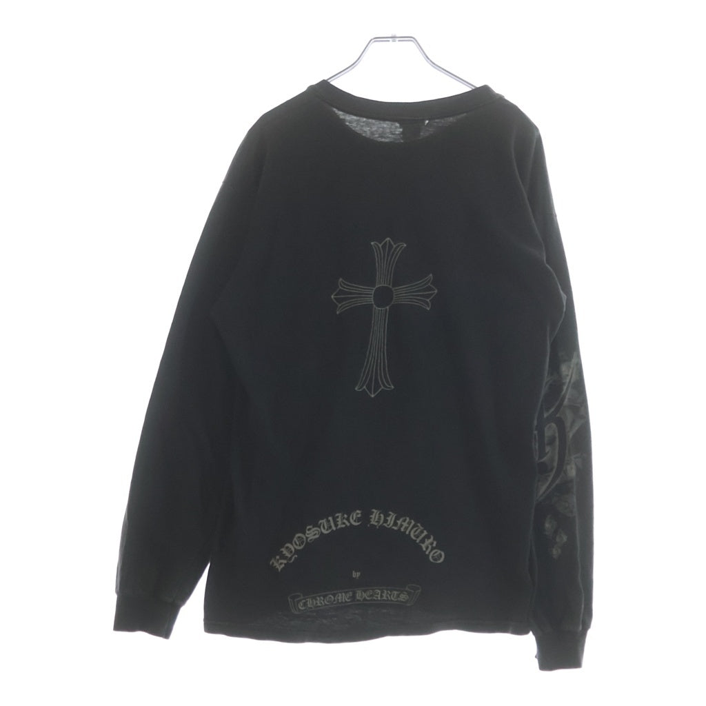 CHROME HEARTS(クロムハーツ) ×KYOSUKE HIMURO OLD L/S Tee 氷室京介ロゴプリント ロングスリーブTシャツ 長袖カットソー ブラック