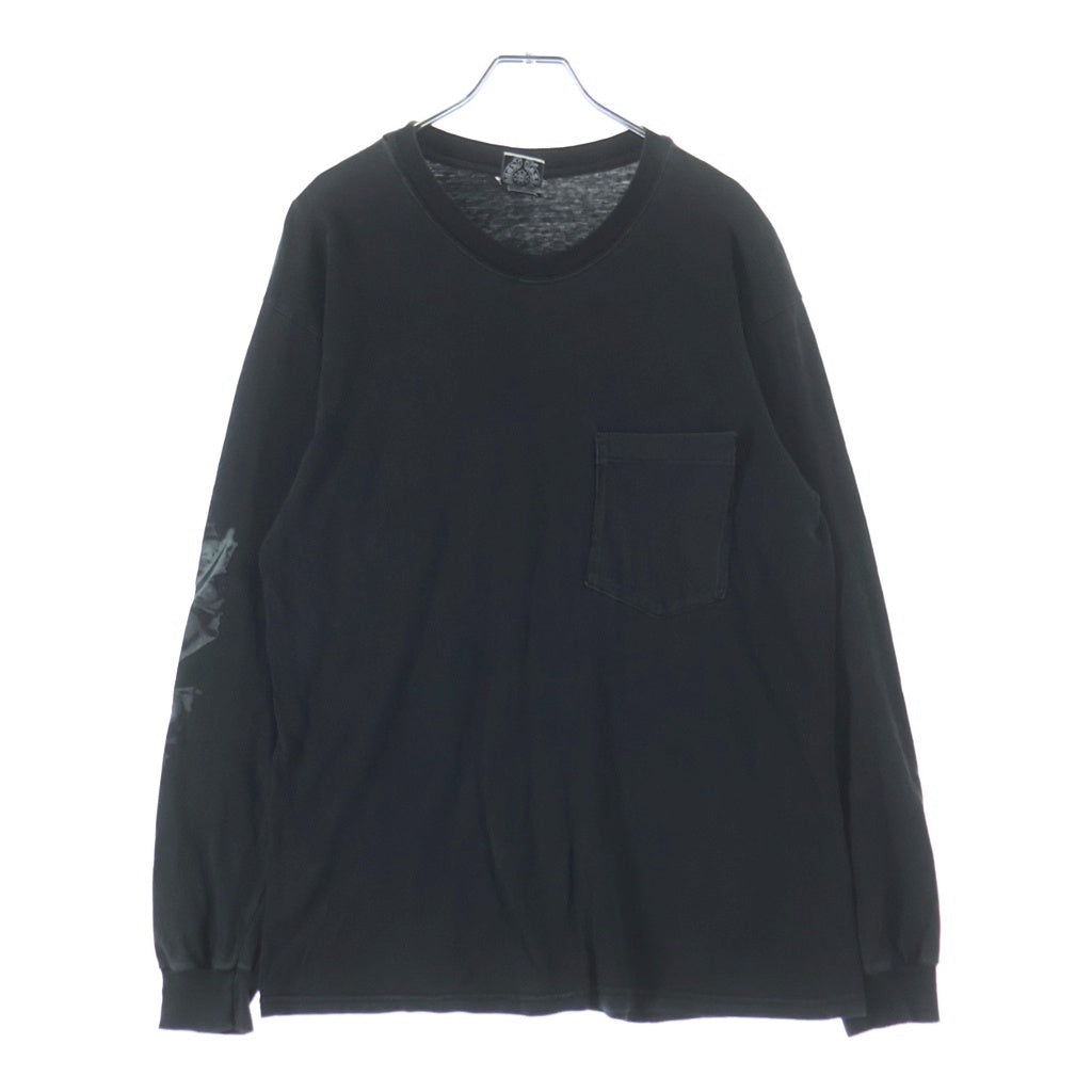 CHROME HEARTS(クロムハーツ) ×KYOSUKE HIMURO OLD L/S Tee 氷室京介ロゴプリント ロングスリーブTシャツ 長袖カットソー ブラック