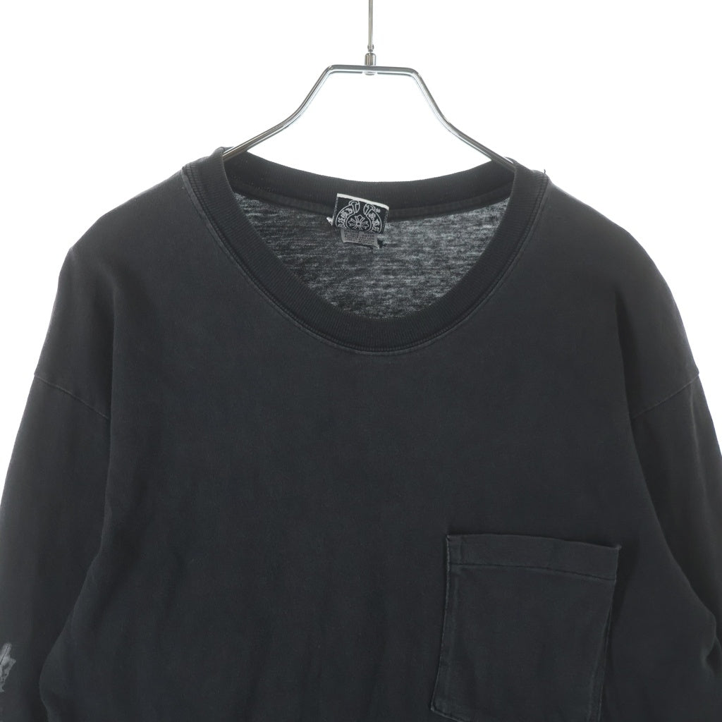 CHROME HEARTS(クロムハーツ) ×KYOSUKE HIMURO OLD L/S Tee 氷室京介ロゴプリント ロングスリーブTシャツ 長袖カットソー ブラック
