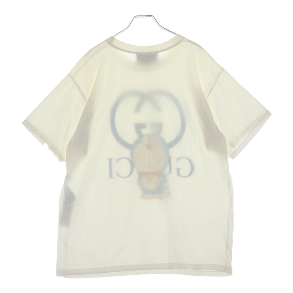 GUCCI(グッチ) ×ドラえもん キャラクタープリントクルーネック 半袖Tシャツカットソー ホワイト 616036 XJDEZ