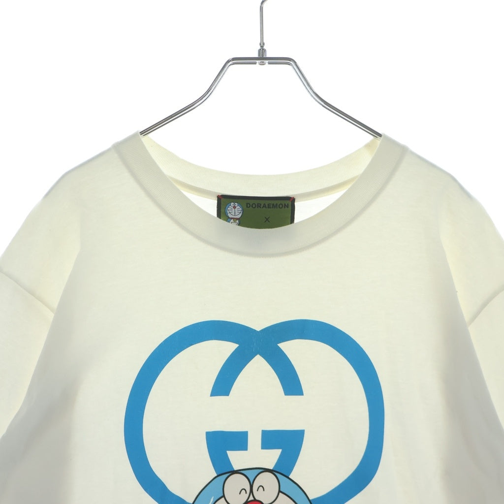 GUCCI(グッチ) ×ドラえもん キャラクタープリントクルーネック 半袖Tシャツカットソー ホワイト 616036 XJDEZ
