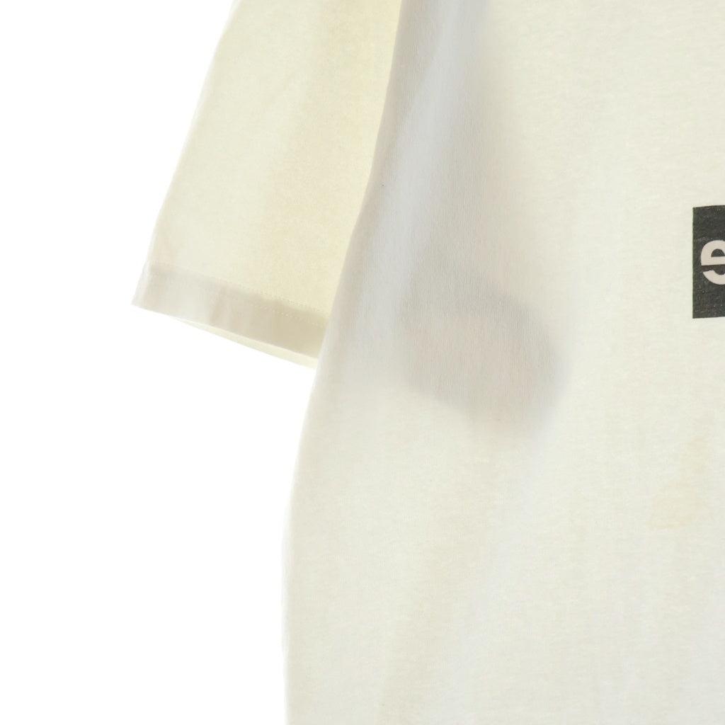 SUPREME(シュプリーム) 18AW ×COMME DES GARCONS SHIRT Split Box Logo Tee コムデギャルソンシャツ スプリットボックスロゴデザイン クルーネック 半袖Tシャツ カットソー ホワイト