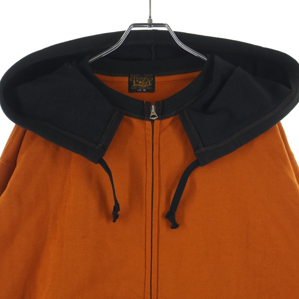 FREE WHEELERS POWER WEAR(フリーホイーラーズ) TIGERS AFTER HOOD FRONT ZIPPER SWEAT PARKA タイガー アフター プリント ジップアップ スウェットパーカー オレンジ