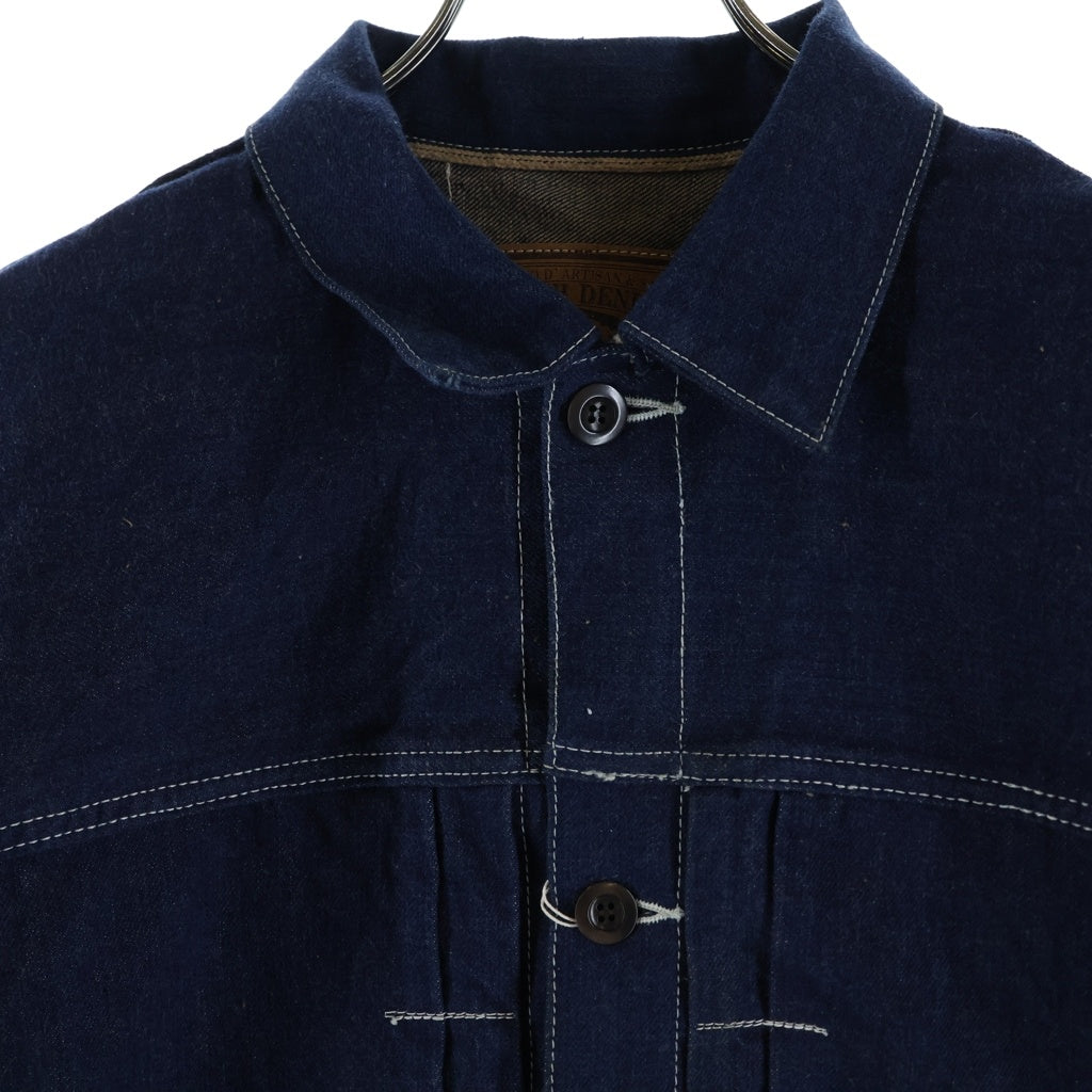 STUDIO D'ARTISAN(ステュディオダルチザン) 45th EARTH DENIM JACKET 45周年記念 フォックスコットン ダブルポケット アースデニム トラッカー ジャケット インディゴ SP-114