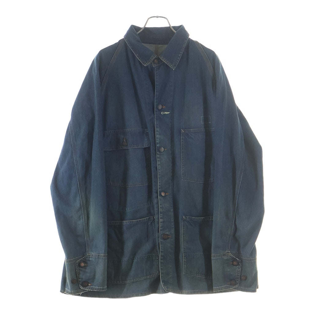 Maison Martin Margiela(メゾンマルタンマルジェラ) 24SS DENIM SPORTS JACKET ヴィンテージ加工 デニムジャケット カバーオール インディゴ S50AM0612