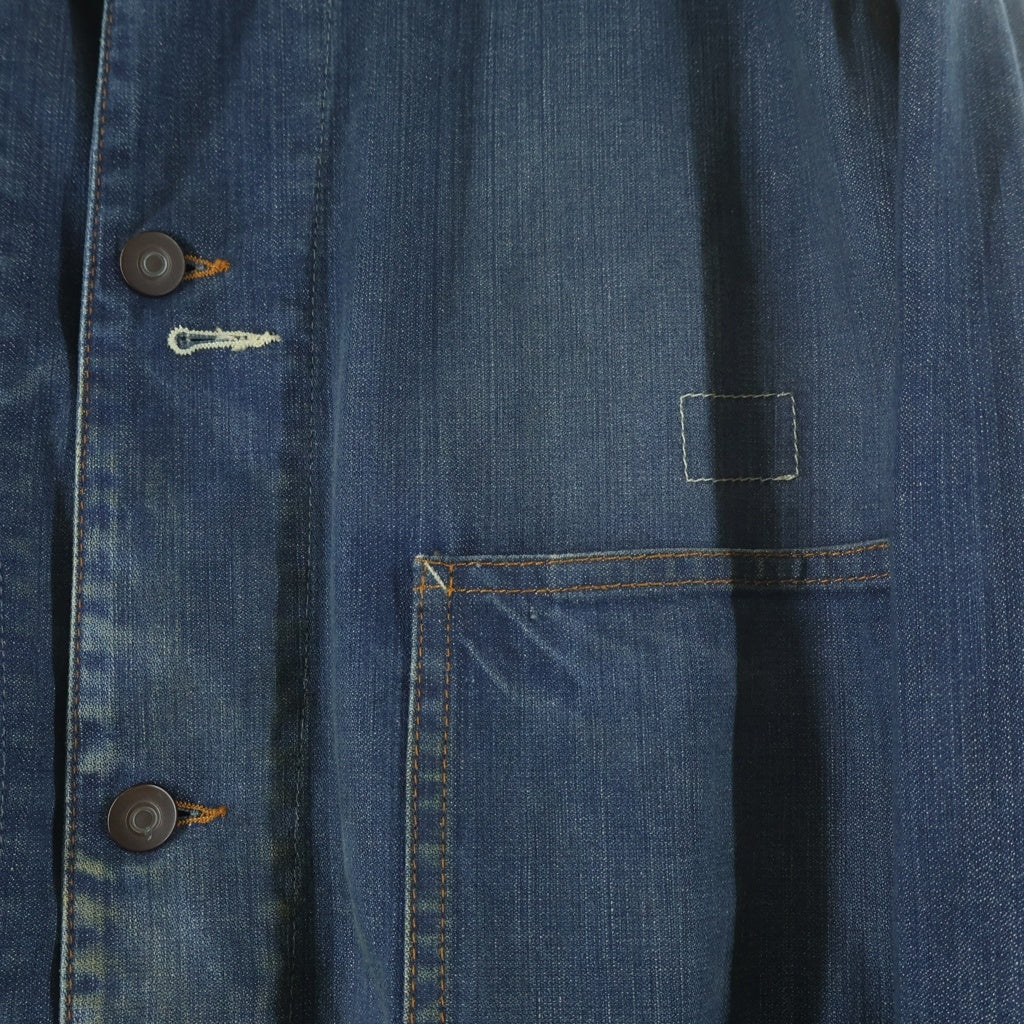 Maison Martin Margiela(メゾンマルタンマルジェラ) 24SS DENIM SPORTS JACKET ヴィンテージ加工 デニムジャケット カバーオール インディゴ S50AM0612