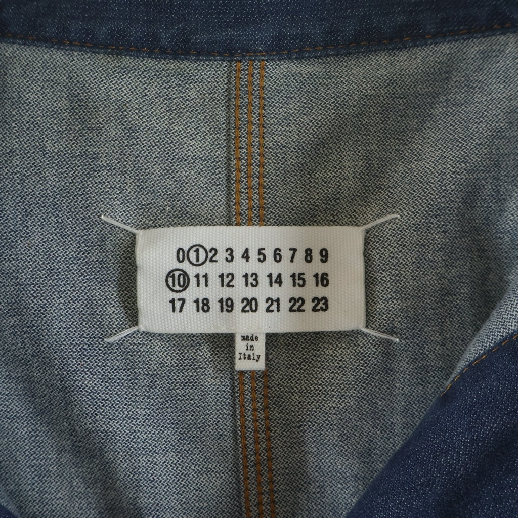 Maison Martin Margiela(メゾンマルタンマルジェラ) 24SS DENIM SPORTS JACKET ヴィンテージ加工 デニムジャケット カバーオール インディゴ S50AM0612