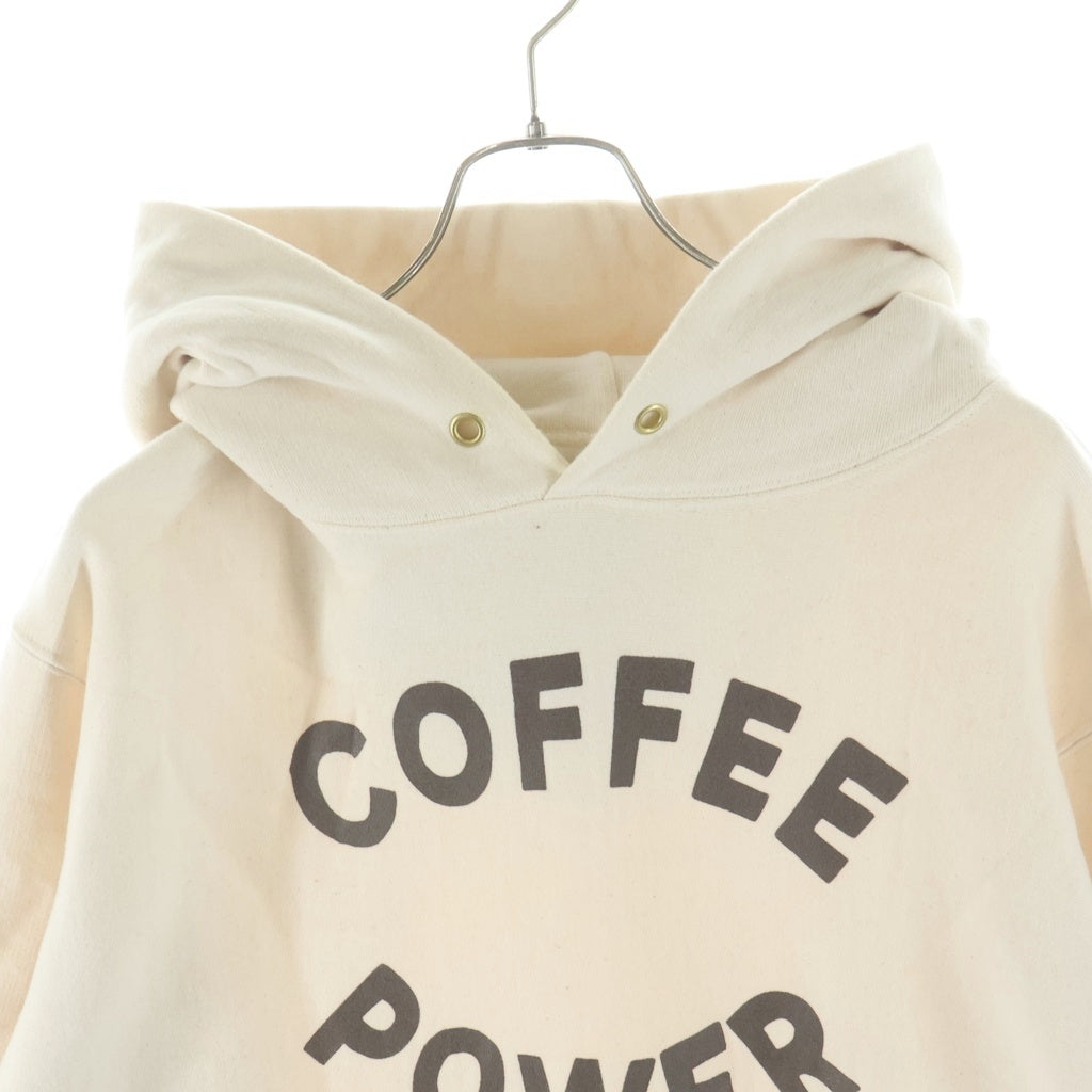 TACOMA FUJI RECORDS(タコマフジレコード) 23AW COFFEE POWER HOODIE DESIGHNED BY YUNOSUKE コーヒーパワー プリント フーディー スウェット プルオーバーパーカー ナチュラル TFR-P2304NA
