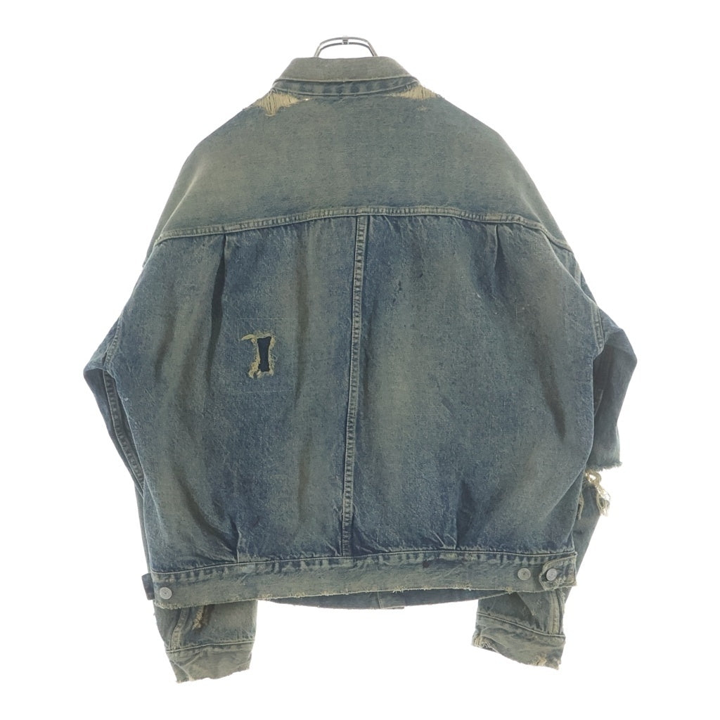 SAINT MICHAEL(セントマイケル) 23AW ×BerBerJin DENIM JACKET 777XX ベルベルジン 2nd ヴィンテージ加工 デニムジャケット インディゴ SM-A23-0000-C17