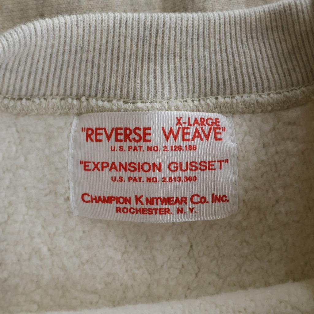 CHAMPION(チャンピオン) REVERSE WEAVE 2ND PATENT MODEL TRUE TO ARCHIVES リバースウィーブ パテントモデル クルーネック スウェット トレーナー グレー C3-Q042